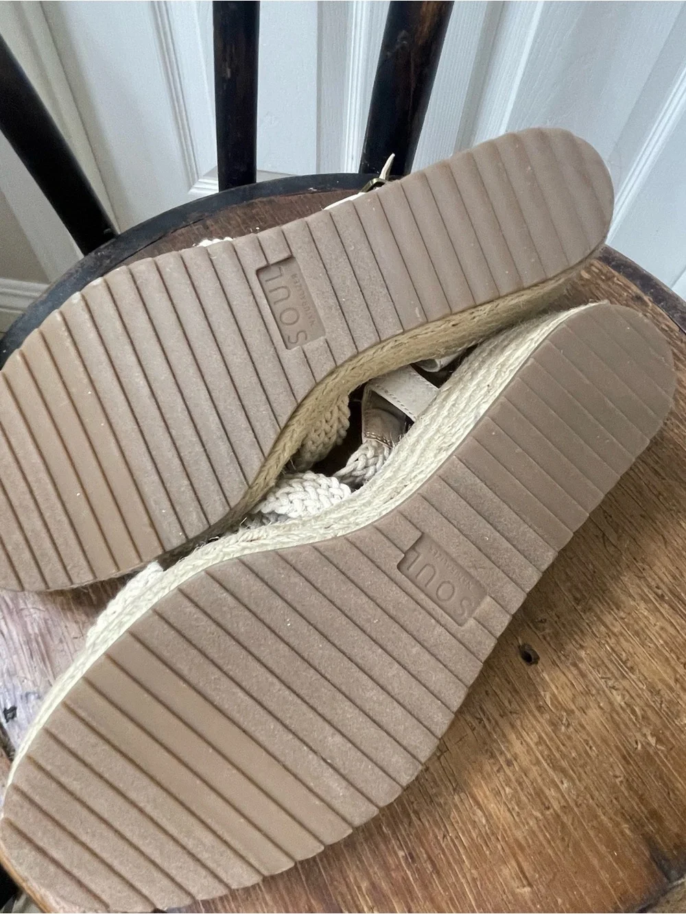 Oasis Cream Macramé Espadrille Platform Sandals